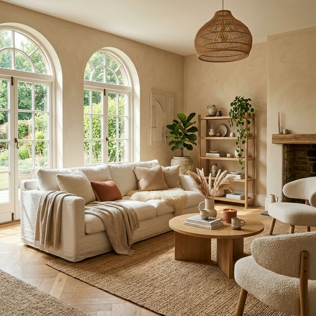 Intérieur lumineux et bois clair